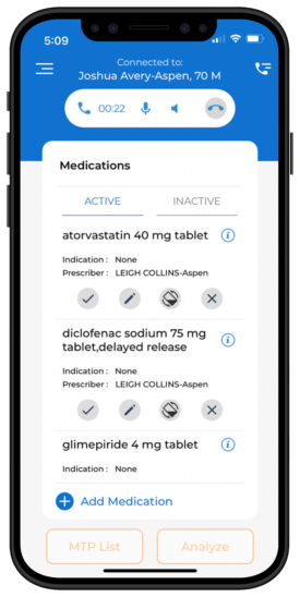 iphone with Aspen RxHealth app